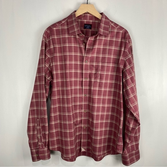 UNTUCKit Men's Colson Wrinkle Free 100% Cotton Plaid Button Up Down Shirt Large - Picture 4 of 7